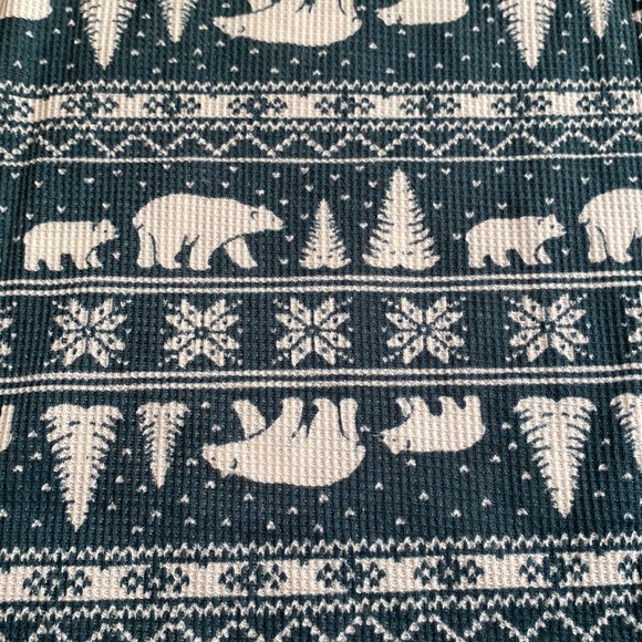 Bear Fair Isle Printed Pajama Set sz. 6/7 - Picture 8 of 8